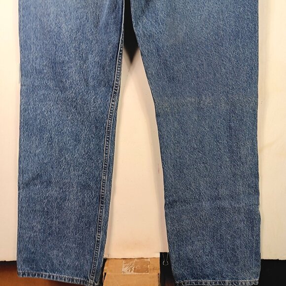 Levis 569 Loose Straight Fit Distressed Jeans Mens 39x33 Blue Denim - Picture 10 of 10